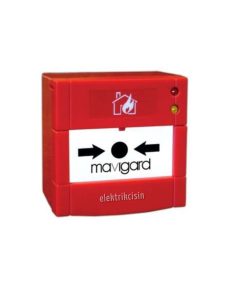 Mavili - MG-8130/M5 Mavigard Akıllı Adresli Yangın Alarm Butonu, Kısa Devre İzalatörlü
