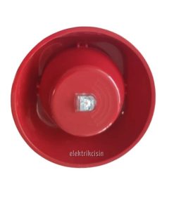 Mavili - ML-2430 Flaşörlü Elektronik Siren Kırmızı 24v Dc