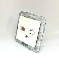 Netelsan Byobu Beyaz Tekli Numaris Telefon Prizi (Rj11) (Çerçeve Hariç)