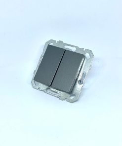 Netelsan Byobu Füme İkili Jaluzili Kumanda Anahtarı (Çerçeve Hariç)