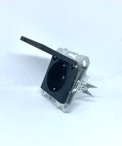 Netelsan Byobu Siyah Kapaklı Topraklı Priz (Çerçeve Hariç)