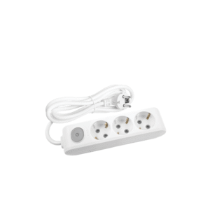 Viko - Multilet 3'lü Anahtarlı Çocuk Korumalı Topraklı Grup Priz 4 Metre (Beyaz - 3x2,5 Bakır Kablolu)