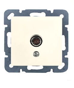 Viko Karre Krem Uydu Prizi F Konnektörlü (Geçişli) (Çerçeve Hariç)