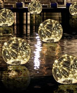 Marmaline - 30'luk Peri Ledli Gloplu Kazıklı Modern Bahçe Armatürü