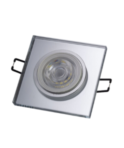 Universal – Kare Dekoratif Cam Led Spot Kasası (Duy+6500k Beyaz Ampul Dahil)