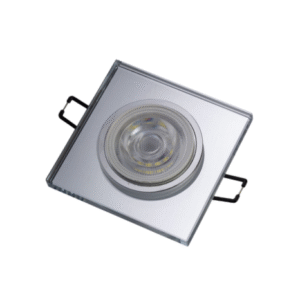 Universal – Kare Dekoratif Cam Led Spot Kasası (Duy+6500k Beyaz Ampul Dahil)