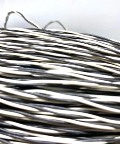 Marmaline - 2x0,50 Örgülü Tek Damar Zil Teli (Siyah/Beyaz)