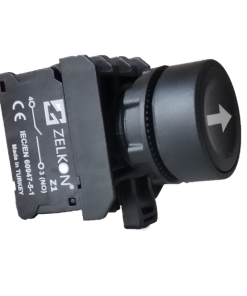 Mutlusan - 22mm Plastik İşaretli Siyah Yaylı Buton - N/O Kontak