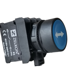 Mutlusan - 22mm Plastik İşaretli Mavi Yaylı Buton - N/O Kontak