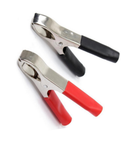 Marmaline - 100mm Büyük Akü Maşası Takımı - Siyah+Kırmızı