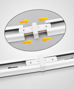 Universal - Monofaze Spot Rayı Ekleme Aparatı (Ara Bağlantı) - Siyah