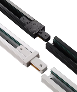 Universal - Monofaze Spot Rayı Ekleme Aparatı (Ara Bağlantı) - Siyah