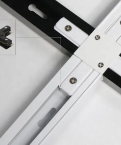 Universal - Monofaze Spot Rayı X - 4'lü Ek Aparatı - Siyah (Artı Bağlantı)