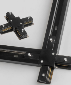 Universal - Monofaze Spot Rayı X - 4'lü Ek Aparatı - Siyah (Artı Bağlantı)