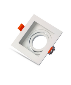 Universal - Beyaz Alüminyum Döküm Kasa Kare Dekoratif Led Spot Kasası