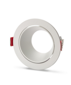 Universal - Beyaz Kasa + Beyaz Reflektörlü - Yuvarlak Dekoratif Boş Led Spot Kasası (Duy+4000k Ilık Beyaz Ampul Dahil)