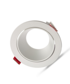 Universal - Beyaz Kasa + Beyaz Reflektörlü - Yuvarlak Dekoratif Boş Led Spot Kasası (Duy+4000k Ilık Beyaz Ampul Dahil)