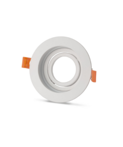 Universal – Beyaz Alüminyum Döküm Kasa Yuvarlak Dekoratif Led Spot Kasası (Duy+6500k Beyaz Ampul Dahil)