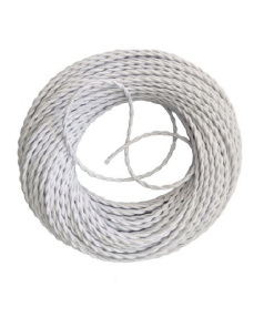 Marmaline - 2'li Burgulu Kablo, Örgülü - Beyaz