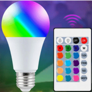 Global - 9w - E27 Duylu, Rgb Kumandalı Led Ampul - Çok Renkli - Uzaktan Kumandalı