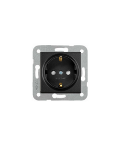 Viko Trenda Siyah Çocuk Korumalı Topraklı Priz (Çerçeve Hariç)