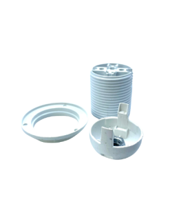 Marmaline - E27 Tam Dişli İtalyan Avize Duyu, Geçmeli (Beyaz)