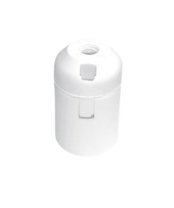 Marmaline - E27 Dişsiz Düz İtalyan Avize Duyu, Geçmeli, Plastik Somunlu (Beyaz)