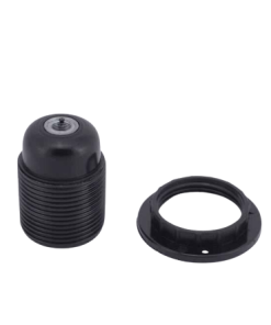 Marmaline - E27 Tam Dişli İtalyan Avize Duyu, Vidalı (Siyah)