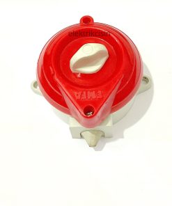 Emfa - Sıva Üstü Eski Tip Nostalji Krem/Kırmızı Çevirmeli Komütatör/Anahtar