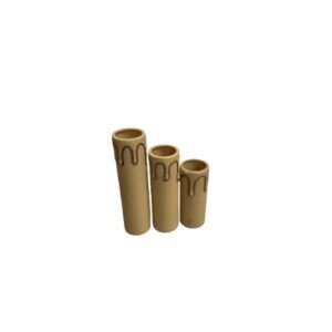 Marmalline - E14 Avize Mum Duy Kılıfı - 10 cm - Antik, Sütlü Kahve (Yalnızca Kılıf)