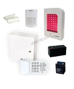 Netelsan - Kablosuz Bağlantılı - Cepten Kontrollü Hırsız Alarm Paket Sistem (1 Hareket Sensörü + 1 Kapı Sensörü + Sistem Üniteleri)