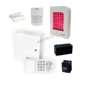 Netelsan - Kablosuz Bağlantılı - Cepten Kontrollü Hırsız Alarm Paket Sistem (1 Hareket Sensörü + 1 Kapı Sensörü + Sistem Üniteleri)