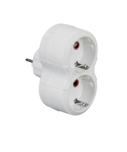 Eko -  Topraklı 2'li Golyat Fiş Priz - Düz (Beyaz)