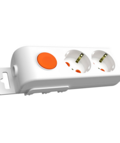 Eko -  2'li Anahtarlı Çocuk Korumalı Topraklı Grup Priz - Kablosuz - (Beyaz)