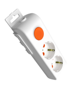 Eko -  2'li Anahtarlı Çocuk Korumalı Topraklı Grup Priz - Kablosuz - (Beyaz)