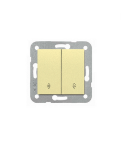 Viko Novella Bronz/Gold İkili Vavien (Komütatör Vavien) (Çerçeve Hariç)