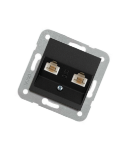 Viko Trenda Siyah İkili Data Prizi (Rj45) (2xCat6) (Çerçeve Hariç)