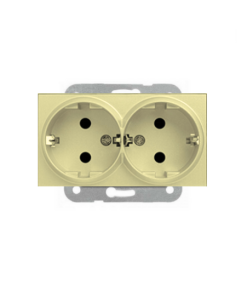 Viko Novella Bronz/Gold İkili Sıva Altı Topraklı Priz (Çerçeve Hariç)