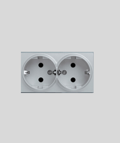 Viko Novella Gümüş Gri İkili Sıva Altı Topraklı Priz - Tuş/Kapak (Mekanizma Dahil Değildir)