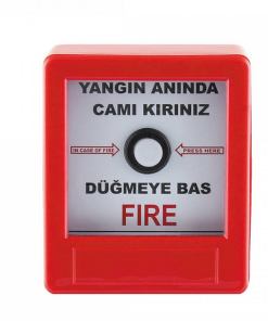 Mutlusan - 110/220V Kare Yangın İhbar İkaz Butonu