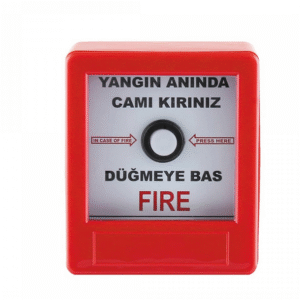 Mutlusan - 110/220V Kare Yangın İhbar İkaz Butonu