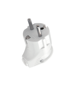 Eko - Monoblok Topraklı UPS'li Erkek Fiş (Beyaz - L Tipi)