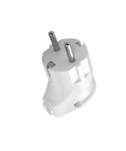 Eko - Monoblok Topraklı Erkek Fiş (Beyaz - L Tipi)