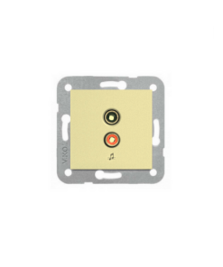 Viko Novella Bronz/Gold Müzik Yayın (Hoparlör) Prizi (Çerçeve Hariç)