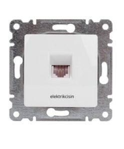 Makel Defne Beyaz Numaris Telefon Prizi (Çerçeve Hariç)