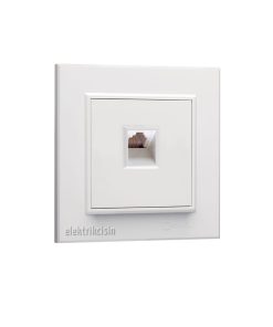 Makel Karea Beyaz Tekli Numaris Telefon Prizi (Rj11) (Çerçeve Dahil)