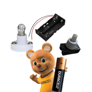 Marmaline - Pilli Poşetli Öğrenci Deney Seti (Pil Yuvası + Duracell Pil + Minyonet Duy + Ampul + Çıt Çıt Anahtar)