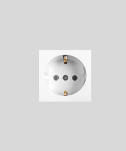 Viko - Eski Serilere Uyumlu Beyaz Topraklı Priz Kapağı (Çerçeve Dahil)