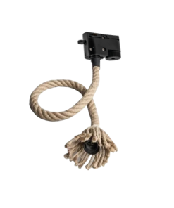 Marmaline - 65 cm Örgülü Kalın Halatlı Avize Duy Tesisatı - Ray Soketli