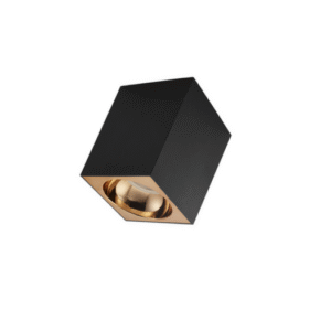 Universal – Siyah + Rose Kasa Sıva Üstü 10x10cm Kare Led Spot Kasası (Duy+4000k Ilık Beyaz Ampul Dahil)